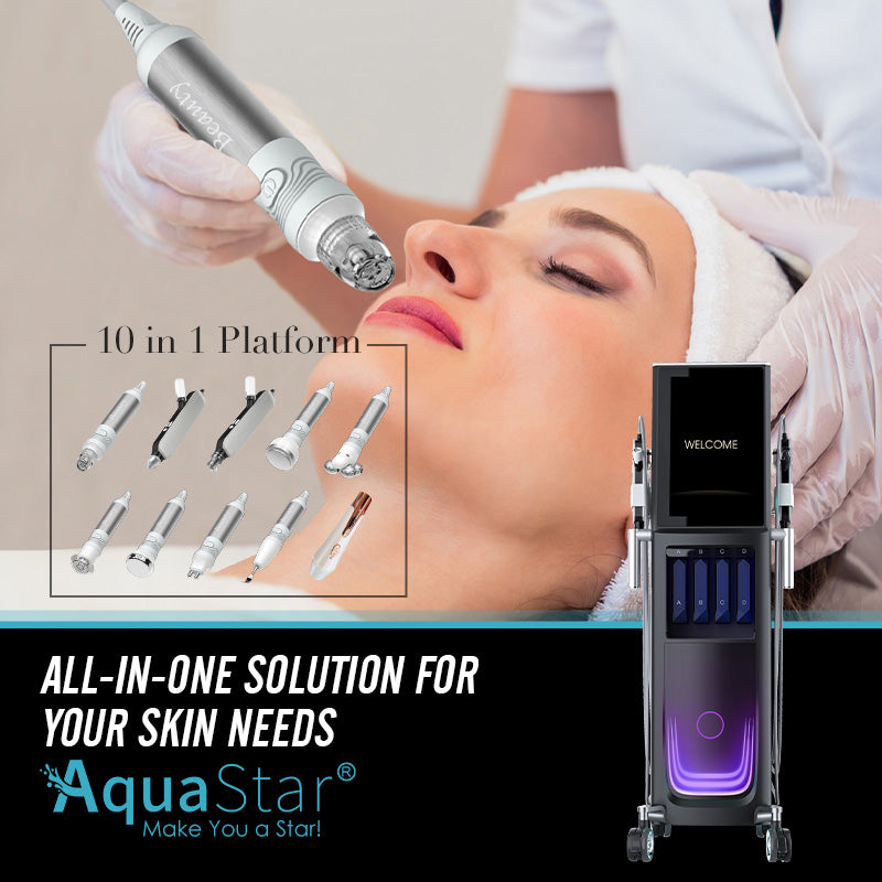 AquaStar Hydra + Skin Detection System – CE Certified, FDA Approved Premium Hydradermabrasion Platform